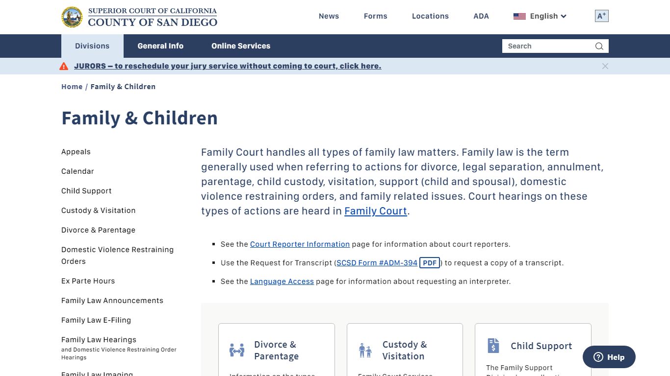 Family & Children | Superior Court of California - County ...